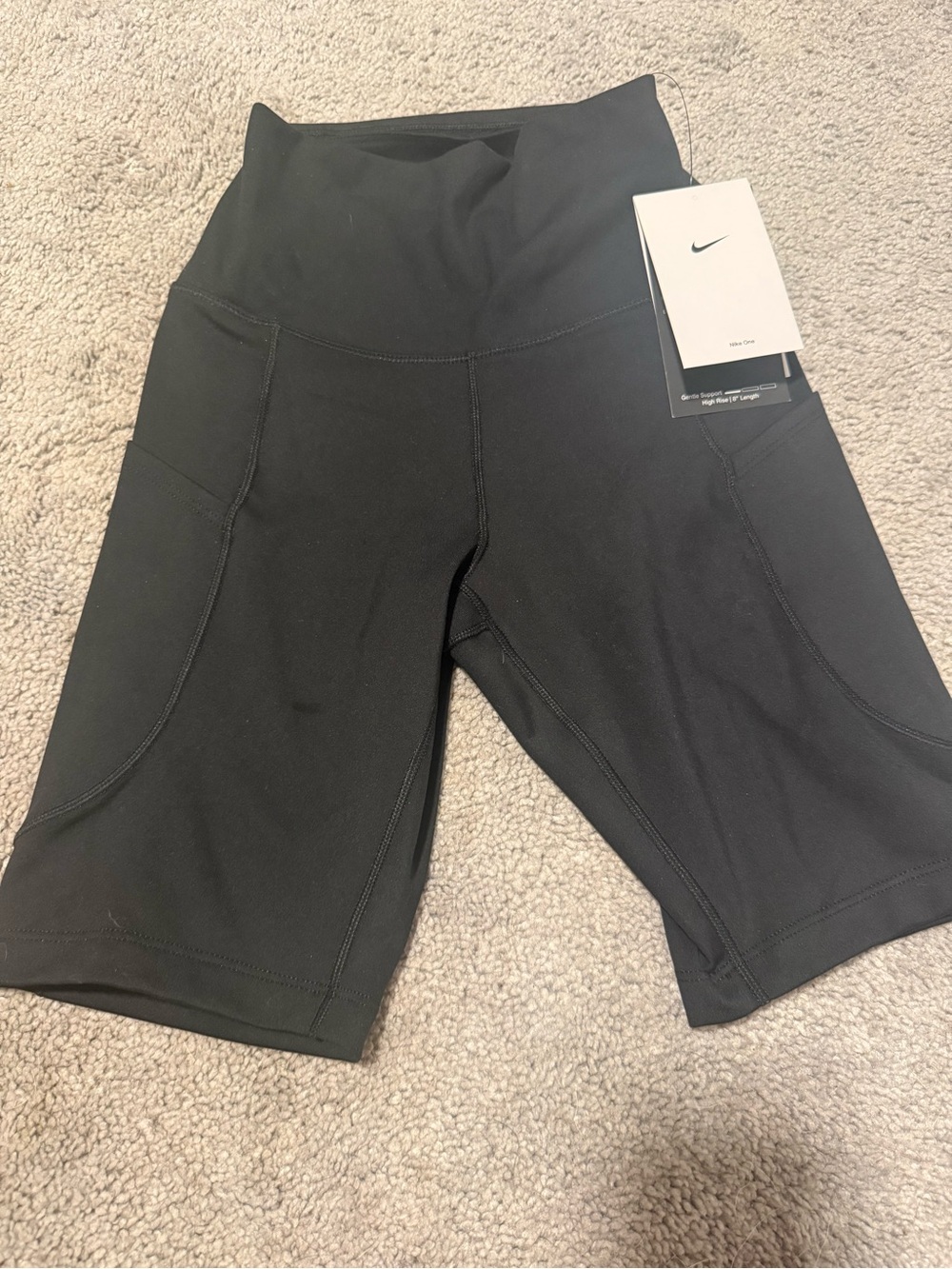 NWT Nike One High-Rise 8” Biker Shorts – Black XS